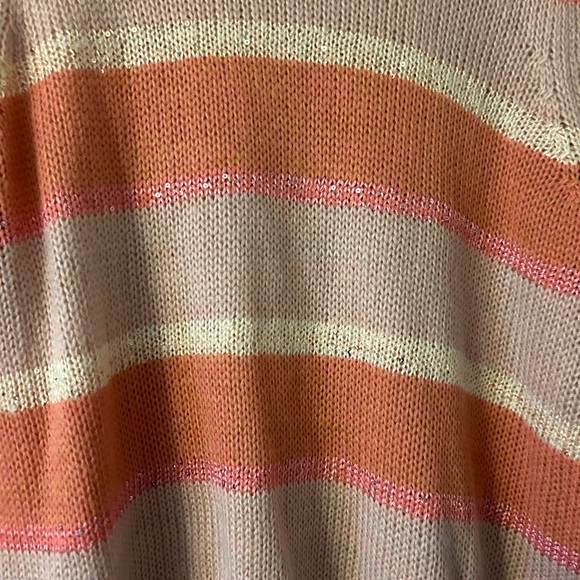 LC Lauren Conrad NWT Pink Striped Sweater with Sparkles - Picture 4 of 7